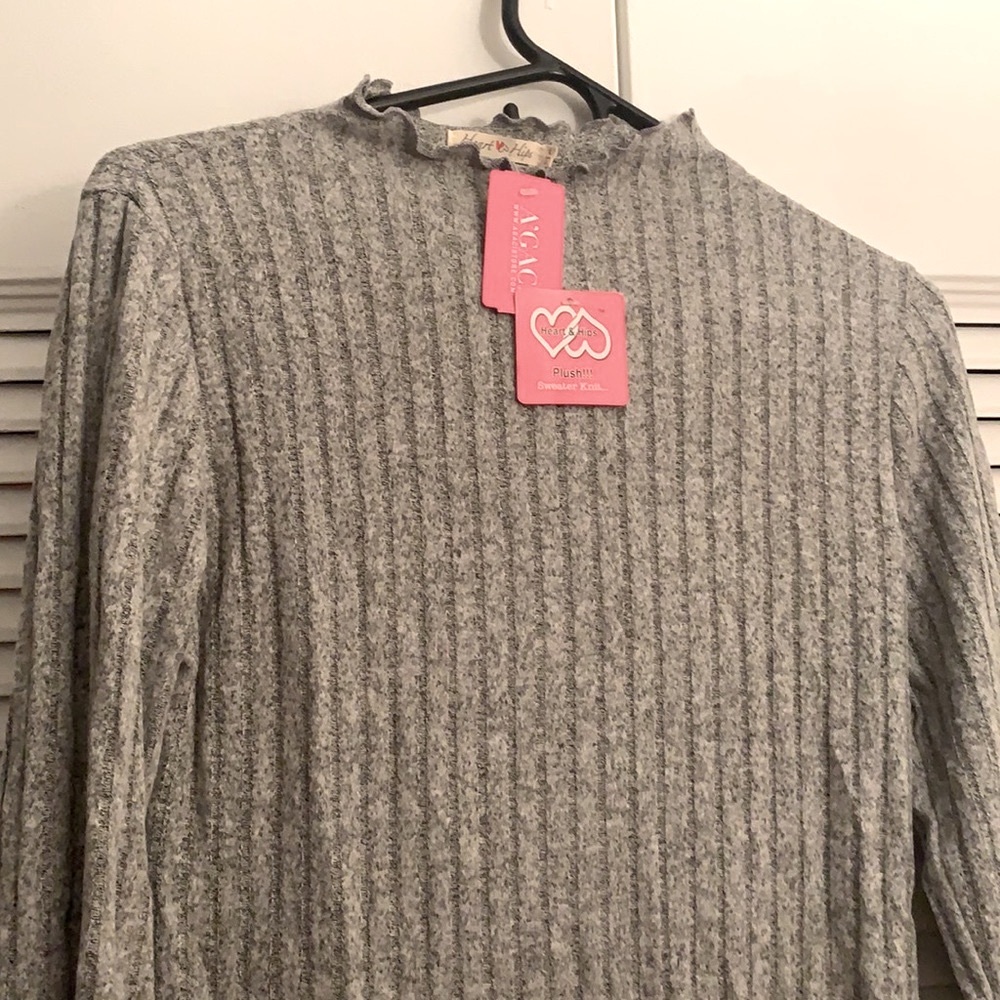 Agaci - Long Sleeve Ribbed Sweater Dress